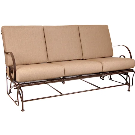 Glider Sofa with Curved Arms